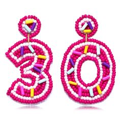 PRICES MAY VARY. 【Happy Birthday Earrings】Get ready to celebrate your milestone 40th birthday with this must-have earrings! They are embellished with pink beading and accent multi colored beading as well and the back is completely felt covered. Classic, elegant and always on trend, these earrings will complement your birthday outfits in a delicate and sophisticated way, the chic and fun design will surely let you to be a protagonist. 【Celebration Earrings】Our make a birthday wish earrings are pe Holiday Party Jewelry, Birthday Earrings, Cake Happy Birthday, Romantic Birthday, Felt Cover, Birthday Wish, Celebration Birthday, Birthday Letters, Birthday Outfits