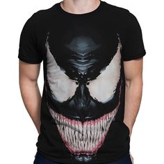 Venom Sinister Smile Men's T-Shirt Carnage Birthday Shirt, Spiderman Merchandise, Sinister Smile, Venom T Shirt, Geek Tshirt, Tshirt Printing Design, Sneakers Fashion Outfits, Types Of Girls, Shirt Printing