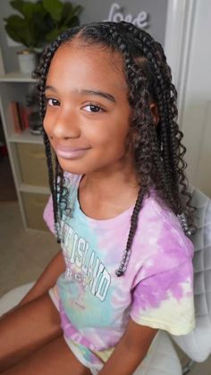 Kids Knotless Braids, Box Braids Kids, Braids And Beads, Braids Kids, Goddess Box Braids, African American Braids, Braids With Beads, Knotless Braids