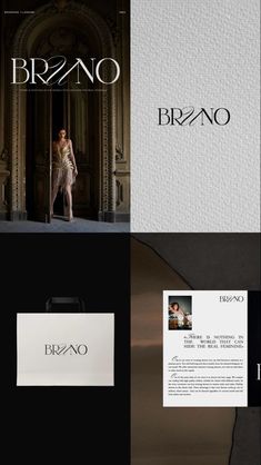 the brochure is designed to look like an advertisement for a fashion brand, and it