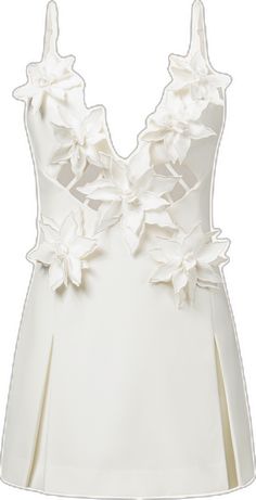 White Dress With Notched Neckline For Spring, Floral Embellished V-neck Evening Dress, White Mini Dress With Notched Neckline For Spring, Elegant White Mini Dress With Notched Neckline, White Fitted Dress With Notched Neckline, Spring Cocktail Dress With Open Neckline, Spring Evening Dress With Notched Neckline, Summer Evening Mini Dress With Notched Neckline, White V-neck Cocktail Dress