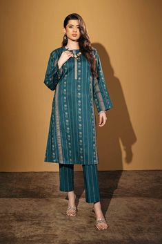 Nishat Linen 42301879 Summer Lawn Elegant Patterned Lawn Suit, Elegant Digital Print Sets For Workwear, Elegant Lawn Suit With Printed Motifs For Work, Elegant Workwear Lawn Suit With Printed Motifs, Nishat Linen, Gown With Dupatta, Summer Lawn, Suit Fabric, Pakistani Outfits