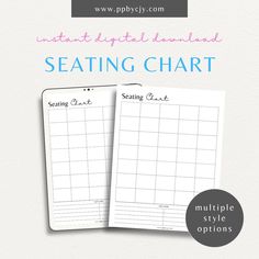 the printable seating chart is shown with text that reads,'ultimate digital hand - held seating chart '