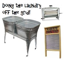 there are three different types of laundry items on this page and the words, doing the laundry off the grid