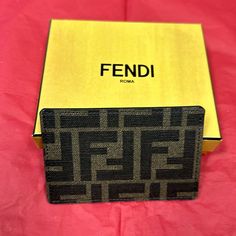 New Fendi Credit Card Holder Tags Detached Comes With Box Height: 8cm Width: 10cm Designer Brown Card Holder As Gift, Designer Brown Card Holder For Gift, Designer Brown Card Holder, Designer Brown Card Holder For Formal Use, Designer Brown Card Holder For Formal Occasions, Fendi Bag Charm, Fendi Fur, Pom Pom Bag Charm, Fendi Pink