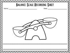 the balance scale recording sheet is shown in black and white, with an image of a telephone