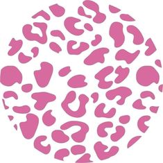 a pink and white animal print pattern in the shape of a circle on a white background