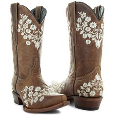 Soto Boots Womens Floral Embroidery Cowgirl Boots M50059 Wedding Cowboy Boots For Bride, Western Wedding Boots, Country Wedding Boots, Kids Boots Boys, Wedding Cowboy Boots, Cute Cowgirl Boots, Flower Boots, Womens Cowgirl Boots, Leather Cowgirl Boots