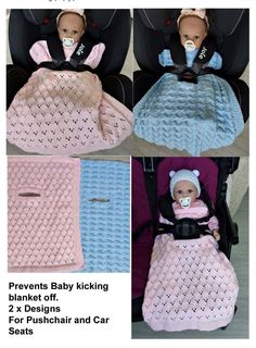 the instructions for how to crochet a baby car seat cover in 3 easy steps