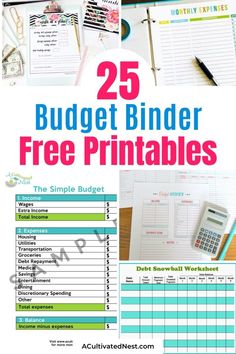 the 25 budget binder free printables are great for small businesses and homeowners