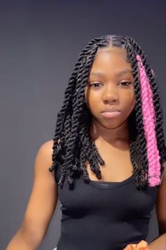 Pink Marley Hair Springy Twist Hair Pink Braiding Hair for Faux Locs Afro Kinky Twist Crochet Hair for Women Trending Braid Hairstyles, Pink Braiding Hair, Springy Twist, Afro Twist Braid, Hair Twists Black, Hair Accessories Braids, Quick Braids