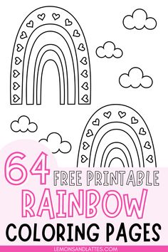 the free printable rainbow coloring pages for kids