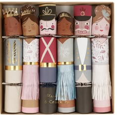 Christmas Character Large Crackers — Miko + Boone Home Nutcracker Christmas Party, Nutcracker Characters, Nutcracker Party, Tocoto Vintage, Christmas Party Table, Paper Wings, Christmas Cracker, Gold Foil Paper, Paper Hat