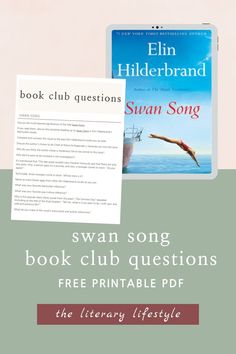 swansong book club questions and free printable pdf for the library lifestyle