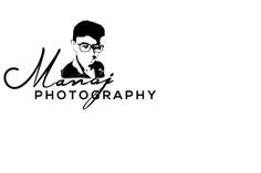 a man with glasses is shown in this black and white logo for a photography studio