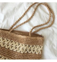 Summer Beach Shoulder Bag Made From Palm Leaf, Beige Straw Bag With Braided Handles For Vacation, Beachy Large Capacity Beige Straw Bag, Beige Summer Crochet Bag With Double Handle, Summer Vacation Handwoven Crochet Bag, Eco-friendly Crochet Palm Leaf Beach Bag, Summer Beige Crochet Bag With Double Handle, Summer Beige Straw Shoulder Bag, Natural Palm Leaf Crochet Bag For Vacation