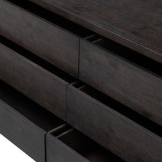 the drawers are made from dark wood