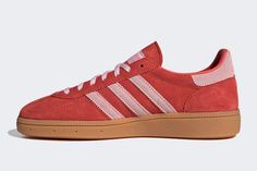 Wmns Adidas Handball Spezial ‘Bright Red Clear Pink’ Elegant Lifestyle, Adidas Handball Spezial, Adidas Handball, Adidas Spezial, Shoe Inspo, Red Adidas, Bright Yellow, Bright Red, Cute Shoes