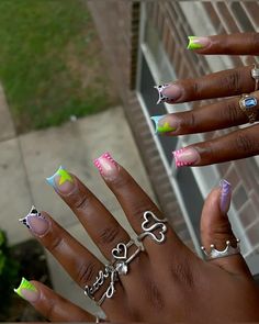 Colourful Acrylic Nails, Stiletto Nails Designs