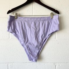 - Savage X Fenty Purple Lavender Cotton Full Coverage High Waisted Panty Intimates Women’s 3x - Women's 3x - Brand New With Tags - B3376 Purple Cotton Bottoms For Daywear, Stretch Cotton Lavender Bottoms, High Waist Stretch Lavender Bottoms, Lavender Stretch Bottoms For Loungewear, Lavender Cotton Bottoms For Loungewear, Elegant Purple Brief Bottoms, Lavender Cotton Loungewear Bottoms, Cheap Purple Brief Bottoms, Purple Stretch Brief Swimwear