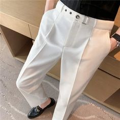 SPECIFICATIONS Material: COTTON Material: Polyester Applicable Season: Spring and Autumn Style: England Style Applicable Scene: Daily Front Style: Flat Pant Closure Type: Zipper Fly Gender: MEN Item Type: Suit Pants Plaid Suit Men, Leisure Wear Women, Flat Pant, High Waist Trousers, England Style, Plaid Suit, Business Dress, England Fashion, Mens Dress Pants