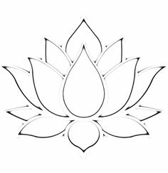 the outline of a lotus flower