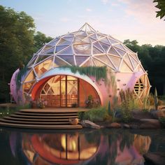 an artistic rendering of a dome shaped house