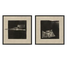 two black and white photographs with one showing a boat