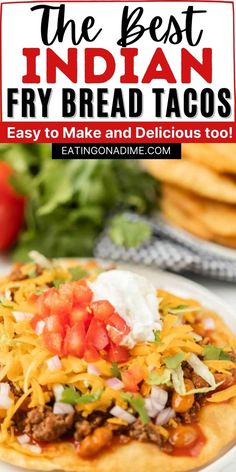 Fry Bread Recipe Easy, Indian Fry Bread Recipe Easy, Native American Fry Bread Recipe, Indian Taco Recipes, Easy Fry Bread Recipe, Indian Fry Bread Recipe, Indian Fried Bread, Best Chicken Taco Recipe, Indian Fried Bread Recipe