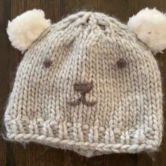 Knit Bear Hat. 0-3 Months. Never Worn Bear Hat, Kids Accessories, 3 Months, Accessories Hats, Kids Shop, Knitting, Hats, Color