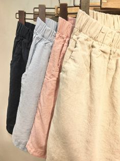 "Women's Organic Linen Cotton Water Color Tone Soft Daily Shorts for Summer Natural Loose fit Banding waist and mid waist Size One size, good for US 4-12 with loose fit Length 41cm / 17\" Waist width 30cm /12\" Inseam 18cm /7\" Fabric and Care Organic Linen 60% Organic Cotton 40% Machine washable and tumble dry Made in S Korea" Baggy Bottoms With Elastic Waistband And Short Length, Baggy Pink Bottoms With Elastic Waistband, Summer Loungewear Solid Color Bottoms, Solid Color Short Bottoms For Loungewear, Summer Pants With Elastic Waistband In Pink, Summer Pink Pants With Elastic Waistband, Pink Summer Pants With Elastic Waistband, Casual Pink Short Pants, Pink Short Pants With Pockets