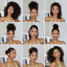 Quick Curly Hairstyles, Double Buns, Hairstyles Design, Quick Natural Hair Styles, Curls Hairstyles, Cute Curly Hairstyles, Curly Hair Styles Easy, Stunning Hairstyles