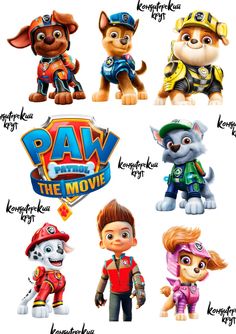 paw the movie characters with their names