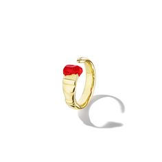 Crafted from 18k gold, the medium Parsons Brush ring features a limited edition red enamel finish that symbolize strength and elegance. In celebration of Asian American Pacific Islander Heritage Month, Mimi teamed up with celebrity makeup artist Daniel Martin and classical pianist Chloe Flower. This exclusive gender free design is a variation of Mimi's signature paintbrush motif from the Parsons Collection, featuring a unique red enamel finish to symbolize strength and elegance - shared qualitie Elegant Red Enamel Ring, Red Enamel Elegant Rings, Red Open Enamel Ring, Chloe Flower, Bumble Bee Ring, Ultrasonic Jewelry Cleaner, Pink Opal Earrings, Diamond Knot, Pacific Islander