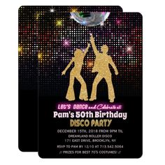 an image of disco party birthday card