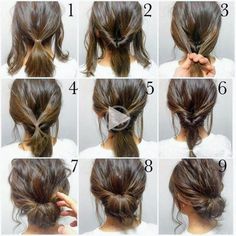 Fishtail Braid, Super Hair, Short Hair Tutorial, Low Bun, Penteado Cabelo Curto, Easy Hair, Long Bob, Hair Dos