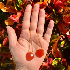 Elevate your style with our Natural Carnelian Faceted Large Round Stone Necklace. Its modern and elegant design features a symmetrical placement of clear CZ stones, adding a touch of sophistication to this radiant piece. Embrace the timeless beauty of Carnelian and CZ, perfect for any occasion. Carnelian, CZ Stone Stone Size 20mm Sterling Silver Plated 18K Gold Length 18" + 2" extension Lobster Clasp Luxury Carnelian Jewelry For Anniversary, Luxury Carnelian Gemstone Beads Necklace, Luxury Carnelian Amber Necklace, Classic Orange Jewelry As Gift, Classic Orange Jewelry For Gift, Orange Gemstone Dangle Jewelry, Classic Orange Gemstone Jewelry, Classic Orange Round Jewelry, Classic Orange Jewelry