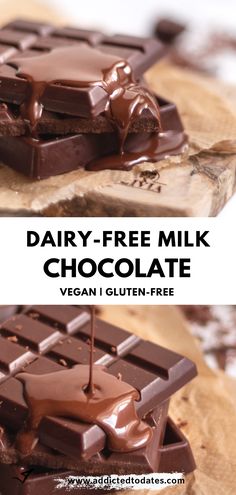 dairy - free milk chocolate is made with vegan, gluten - free ingredients