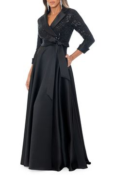 Black Long Dress With Sleeves Gowns, Black Formal Gown Nordstrom, Black Formal Dress Nordstrom, Black Evening Dresses Plus Size Nordstrom, Black Dress Classy Long Gowns, Black Formal Dress Long With Sleeves, Luxury Maxi Length Gown For Black-tie Events, Evening Dresses Long With Sleeves Classy, Black Tie Event Dresses Classy Evening Winter 2022