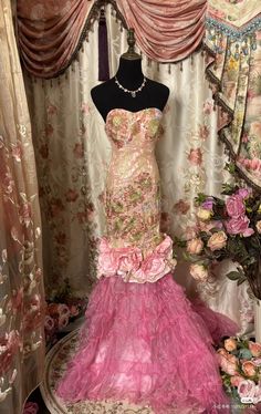 Rococo Inspired Prom Dress, Gyaru Prom Dress, Paradise Kiss Blue Dress, Venus Aphrodite Corset, Mermaidcore Runway, Princess Wardrobe, Ethereal Dresses, Prom Inspiration, Spring Set