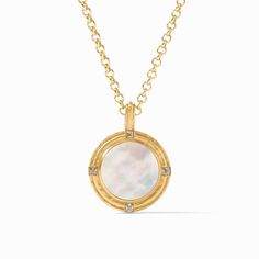 Julie Vos ASTOR PENDANT NECKLACE Mother of Pearl Julie Vos Jewelry, Long Gold Necklace, Julie Vos, Coin Design, Gold Long Necklace, Gold Pearl Necklace, Necklace Pendants, All Eyes, Christmas Wish