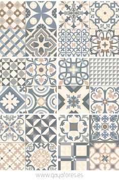 a collection of different tile designs