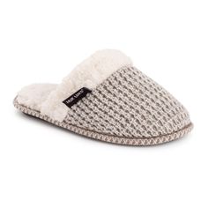 Treat your feet to a new pair of MUK LUKS Frida Scuff Slippers. Perfect for cold weather with durable indoor/outdoor soles and comfortable faux fur lined foam footbeds. Canyon Rose, Summer Sock, Suede Slippers, Summer Slippers, Slipper Socks, Boot Socks, House Shoes, Leather Shops, Slipper Shoes