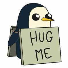 a penguin holding a sign that says i steal jewels