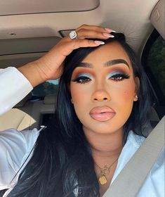 Brown Blue Eyeshadow, Almay Eyeshadow, Black Baddies, Natural Glam Makeup, Glam Makeup Look, Dope Makeup