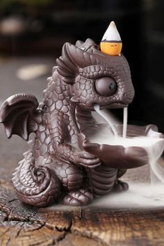 incense burner dragon Waterfall Incense Burner Air Dry Clay, Natural Hot Spring, Dragon Incense Burner, Backflow Incense Burner, Ceramic Incense Holder, European Home, Backflow Incense, Clay Dragon, European Home Decor