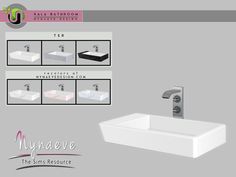 an image of a sink with measurements for the faucet, and instructions on how to use it