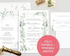 the wedding stationery is set up and ready to be printed