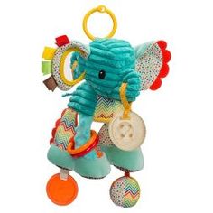 an elephant toy hanging from the ceiling