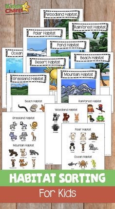 habitat sorting worksheets for kids to help students learn how to use habitats in their homes